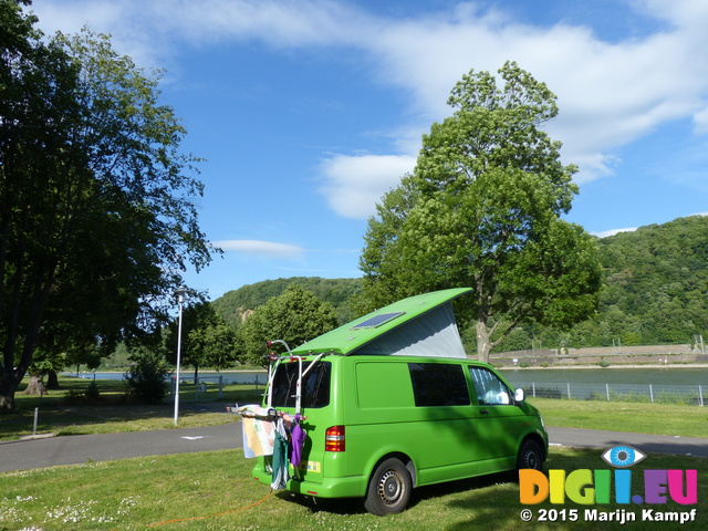 FZ016036 Campervan on campsite in Koblenz